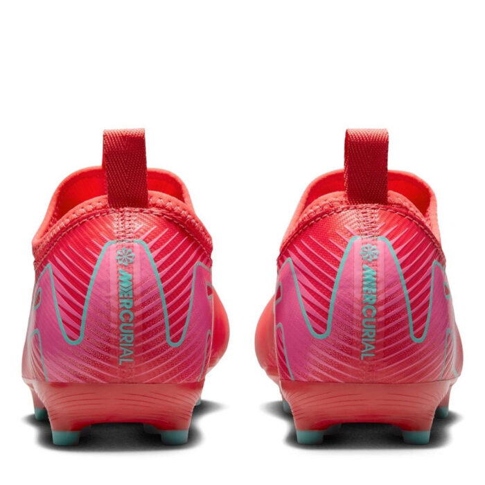 Nike Zoom Mercurial Vapor 16 Junior Firm Ground Football Boots – Red/Green – view 5