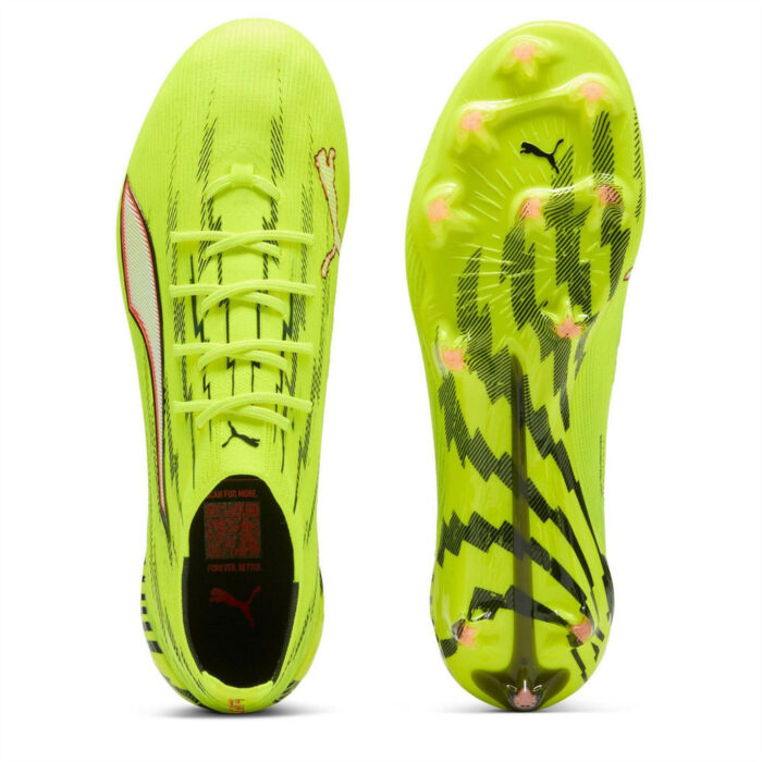 Puma Ultra 5 Firm Ground Football Boots – Yellow/Black – view 3