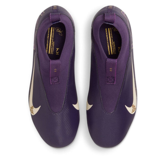 Nike Zoom Mercurial Superfly 10 Junior Firm Ground Football Boots – Purple/Ivory – view 6