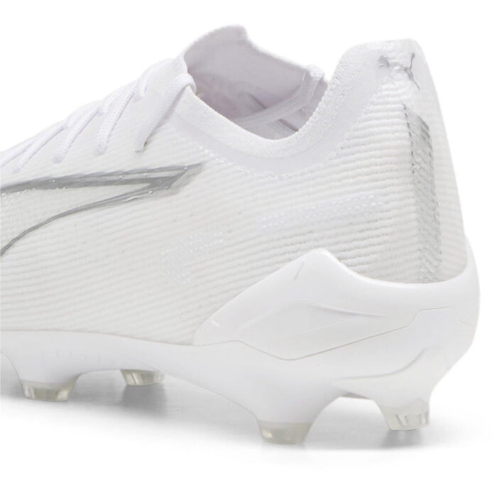 Puma Ultra 5 Firm Ground Football Boots – White/White – view 5