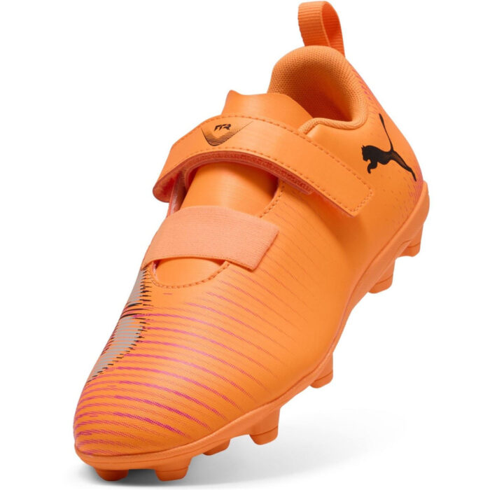 Puma Future 8 Junior Firm Ground Football Boots – Orange/Black – view 6
