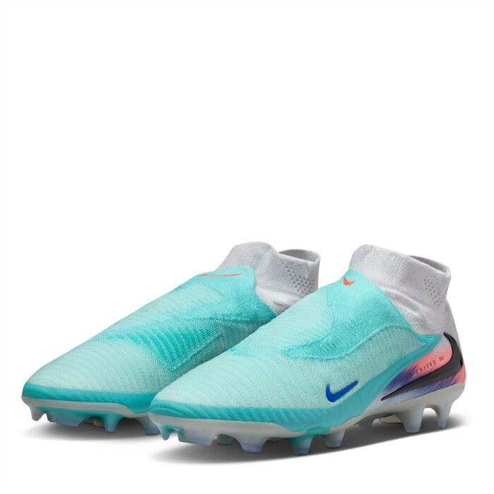 Nike Phantom High 6 Firm Ground Football Boots – Green/Orange - Image 4
