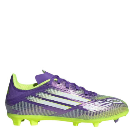 adidas F50 Junior Firm Ground Football Boots – Purple/White