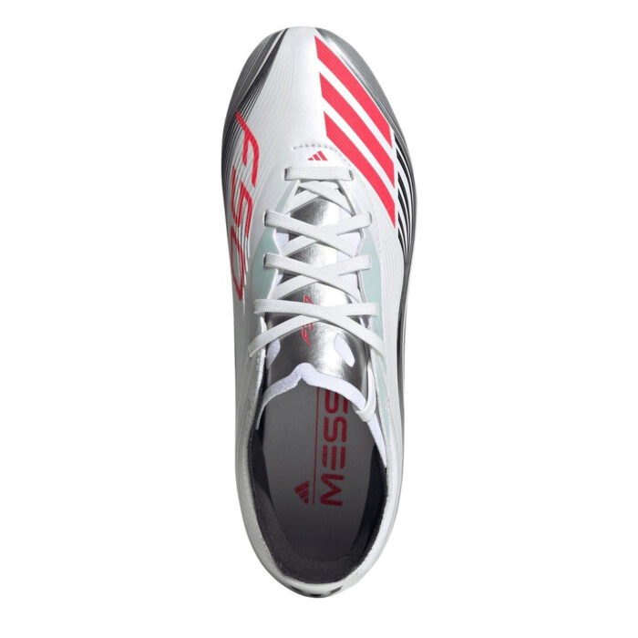 adidas F50 Junior Firm Ground Football Boots – White/Red – view 4