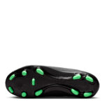 Nike Junior Firm Ground Football Boots – Black/Green – view 3