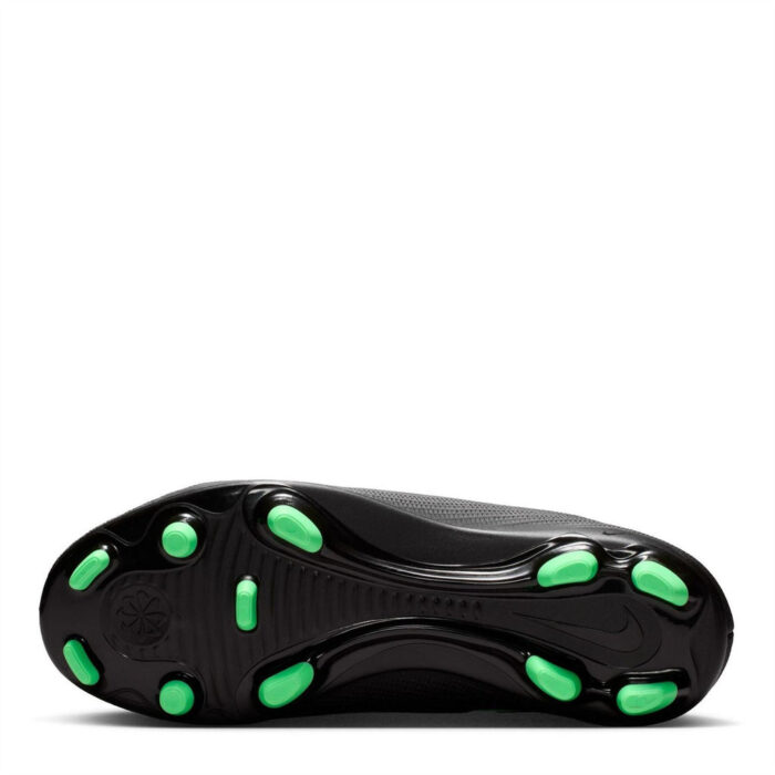Nike Junior Firm Ground Football Boots – Black/Green – view 3