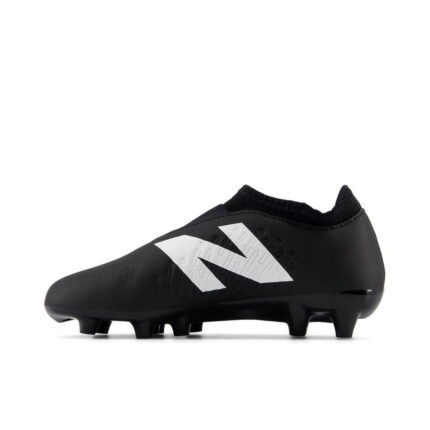New Balance Tekela V4+ Magique Junior Firm Ground Football Boots – Black/White – view 2