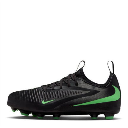 Nike Phantom 6 Junior Firm Ground Football Boots – Black/Green – view 2