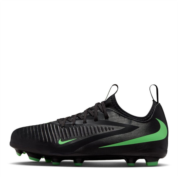 Nike Phantom 6 Junior Firm Ground Football Boots – Black/Green – view 2
