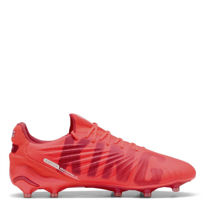 Puma King Firm Ground Football Boots – Red/White – view 4