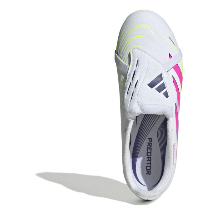 adidas Predator Junior Firm Ground Football Boots – White/Pink – view 5