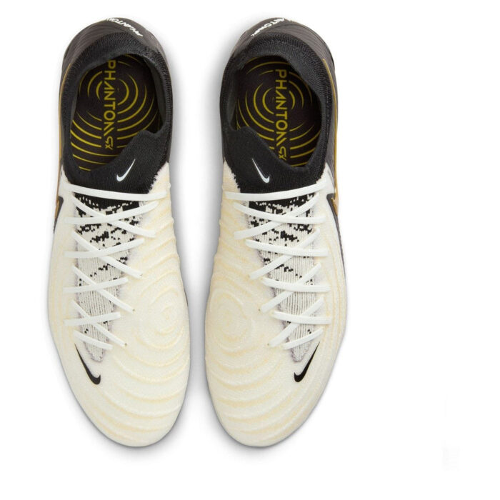Nike Phantom Gx Ii Firm Ground Football Boots – White/Blk/Gold - Image 6