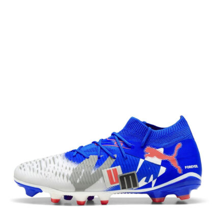 Puma Future 8 Firm Ground Football Boots – White/Blue – view 2