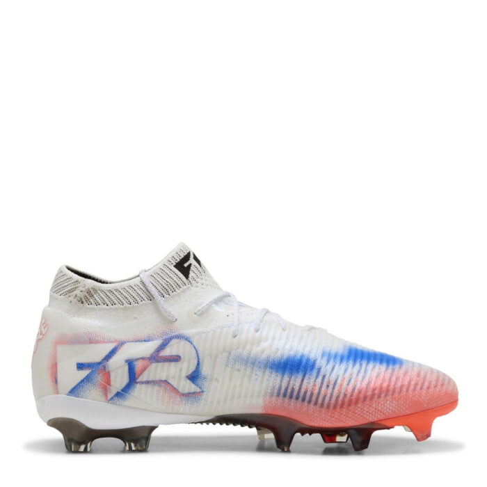 Puma Future 8 Firm Ground Football Boots – White/Black/Red – view 4