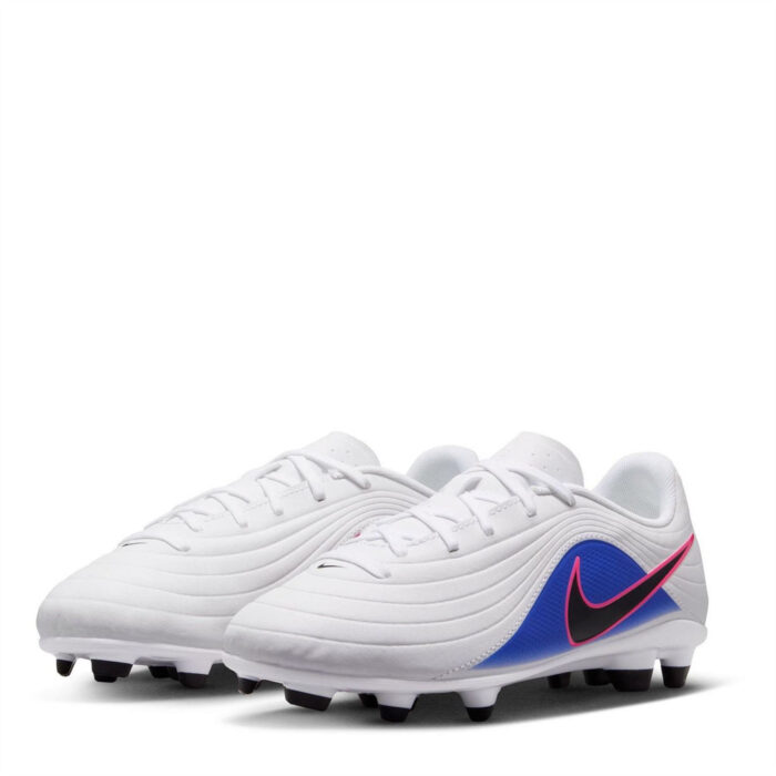 Nike Junior Firm Ground Football Boots – Blue/Wht/Pink – view 4