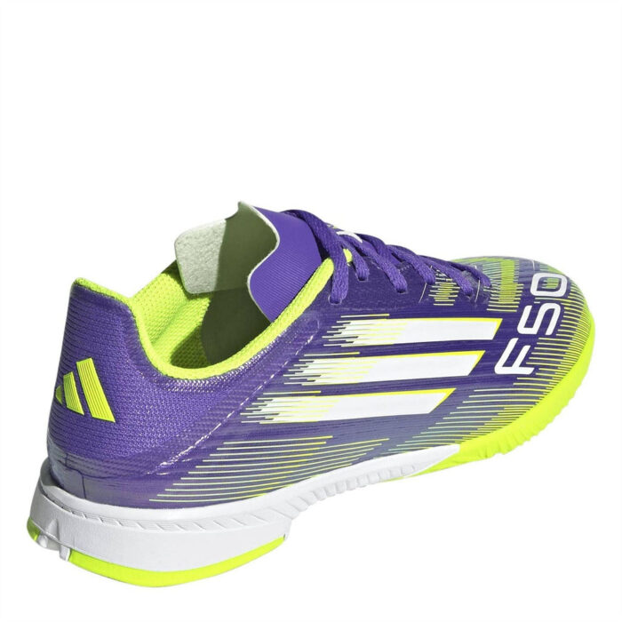 adidas F50 Leag In J Lace Up Road Junior Indoor Football Boots – Purple Rush - Image 4