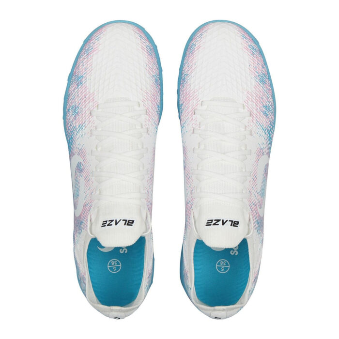 Sondico Blaze Junior Turf Football Boots – White/Pink/Blue – view 6