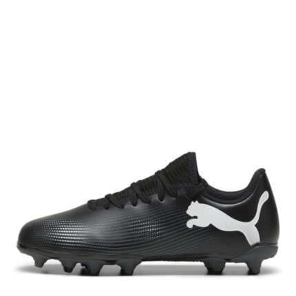 Puma Future 7 Junior Firm Ground Football Boots – Black/White – view 2