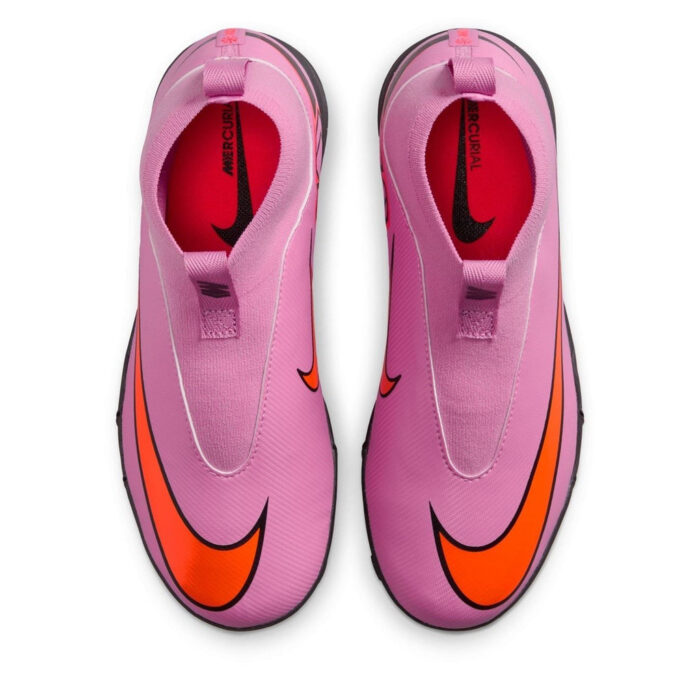 Nike Zoom Mercurial Superfly 10 Junior Turf Football Boots – Pink/Black – view 6