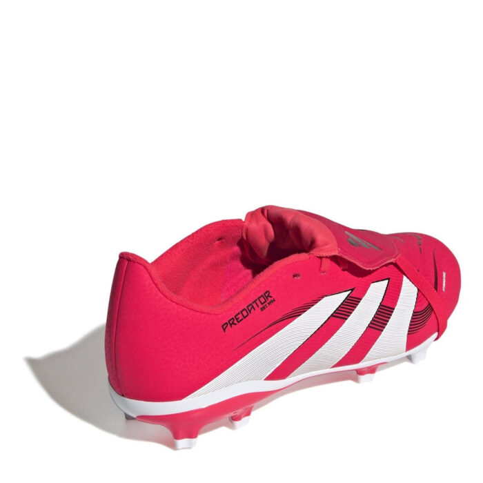adidas Predator Junior Firm Ground Football Boots – Red/White – view 4