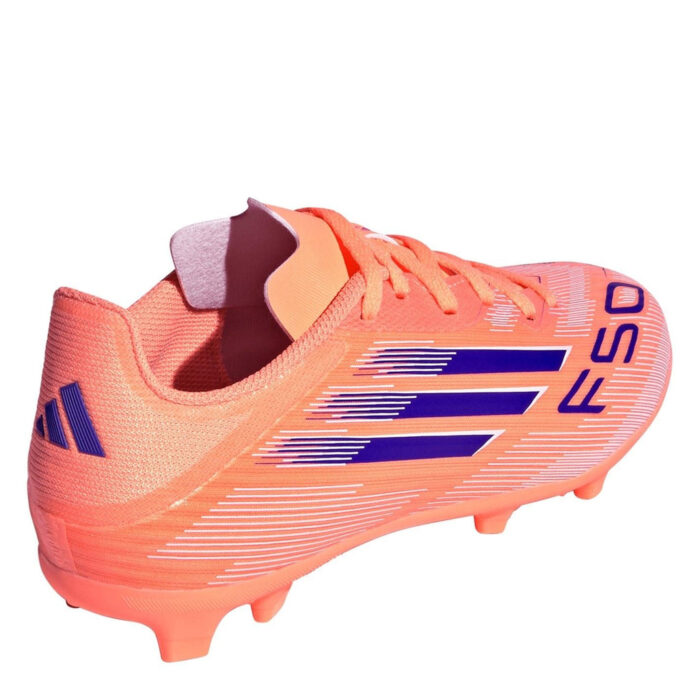 adidas F50 Junior Firm Ground Football Boots – Orange/Blue – view 4