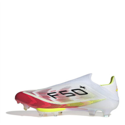 adidas Mens F50+ Firm Ground Football Boots – White/Black – view 2