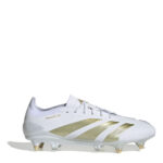 adidas Predator 24 Soft Ground Football Boots – White/Gold/Wht – view 7