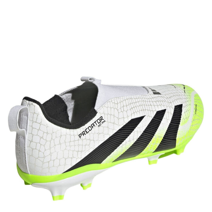 adidas Predator 3 Junior Firm Ground Football Boots – White/Blk/Lemon – view 4