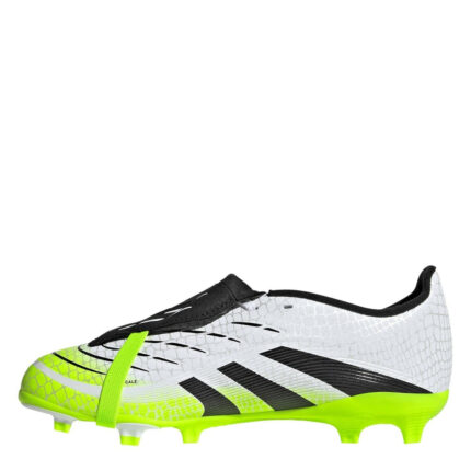 adidas Predator Junior Firm Ground Football Boots – White/Blk/Lemon – view 2
