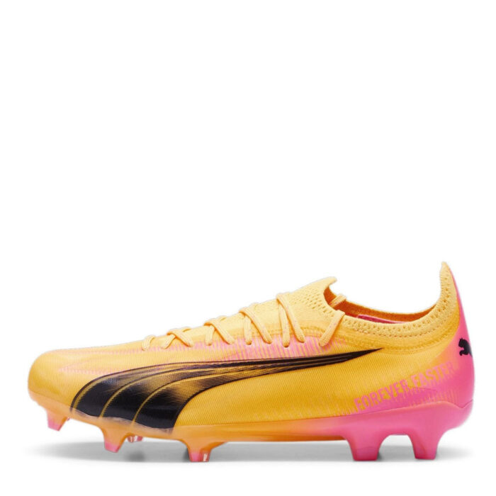 Puma Womens Ultra Ultimates.1 Firm Ground Football Boots – Orange/Black – view 2