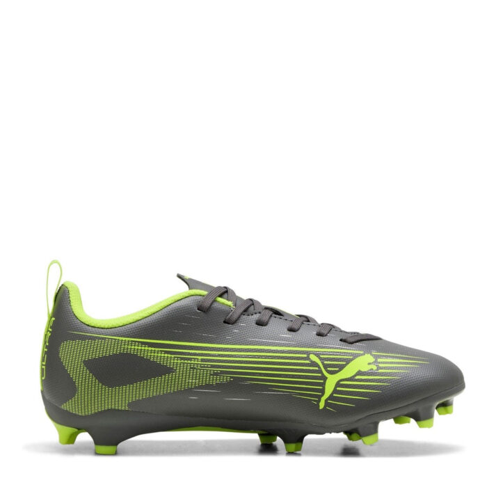 Puma Ultra Junior Firm Ground Football Boots – Silver/Yellow – view 4