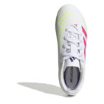 adidas Predator 4 Junior Firm Ground Football Boots – White/Pink – view 5