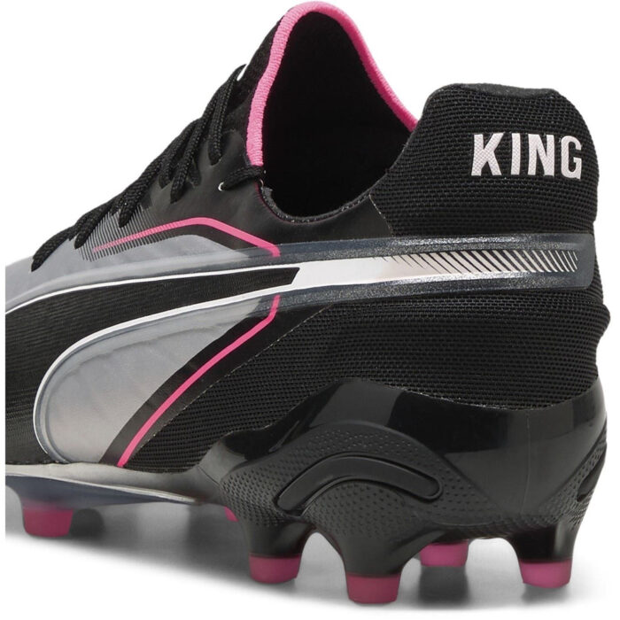 Puma King Firm Ground Football Boots – Silver/Black - Image 5