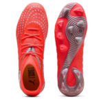 Puma Future 9 Firm Ground Football Boots – Red/Silver – view 3
