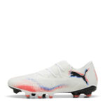Puma Future 8 Firm Ground Football Boots – White/Black/Red - Image 2