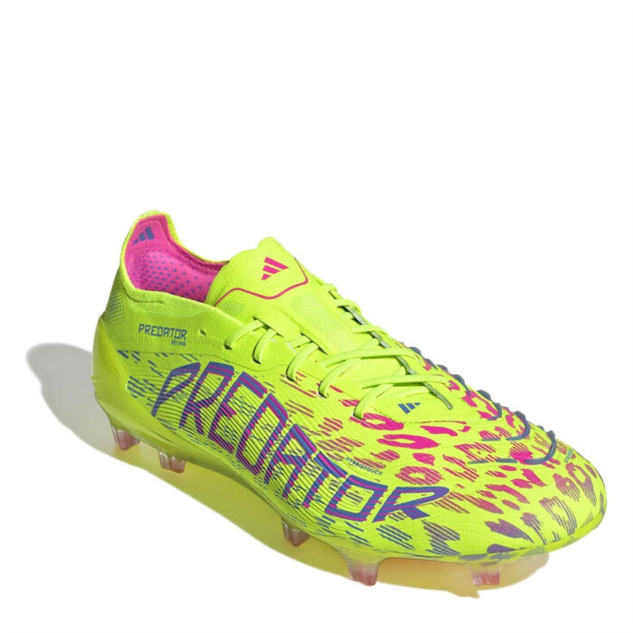 adidas Predator Firm Ground Football Boots – Yellow/Pink – view 3