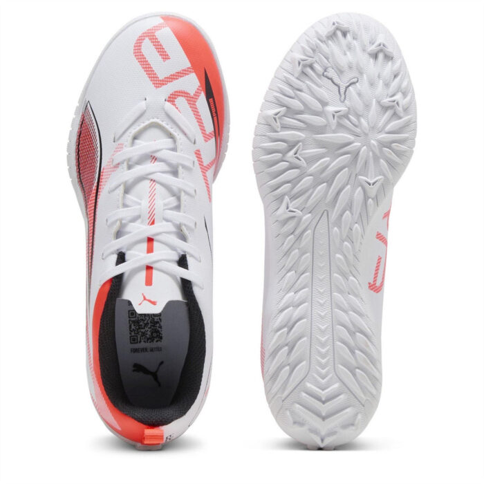Puma Ultra 5 Junior Turf Football Boots – White/Red - Image 3