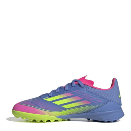 adidas F50 Junior Turf Football Boots – Blue/Lemon – view 2