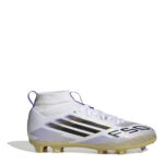 adidas F50 Junior Firm Ground Football Boots – White/Blk/Gold