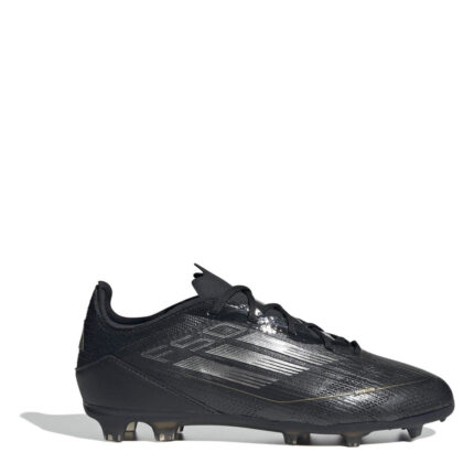 adidas F50 Junior Firm Ground Football Boots – Black/Silver