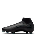 Nike Zoom Mercurial Superfly 10 Firm Ground Football Boots – Black/Green – view 2