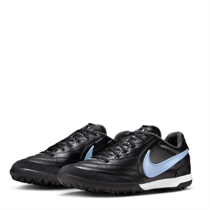 Nike Tiempo Ligera Turf Football Boots – Black/Blue – view 4