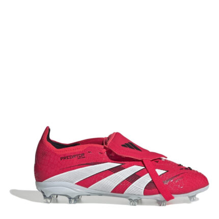 adidas Predator Junior Firm Ground Football Boots – Red/White