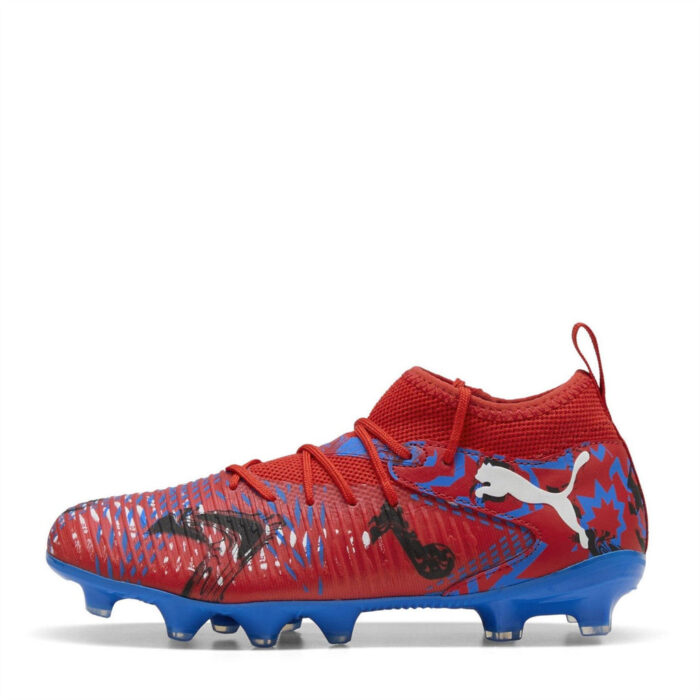 Puma Future 8 Junior Firm Ground Football Boots – Red/Blue – view 8