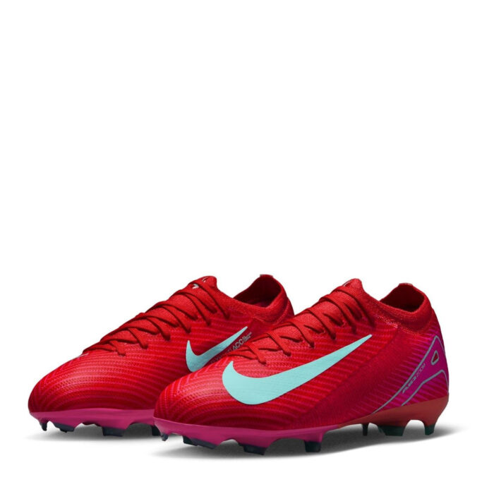 Nike Mercurial Vapor 16 Junior Firm Ground Football Boots – Red/Green – view 4