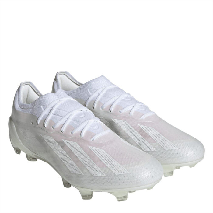 adidas X Crazyfast Firm Ground Football Boots – White/White – view 3