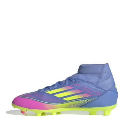 adidas F50 Junior Firm Ground Football Boots – Blue/Lemon – view 2