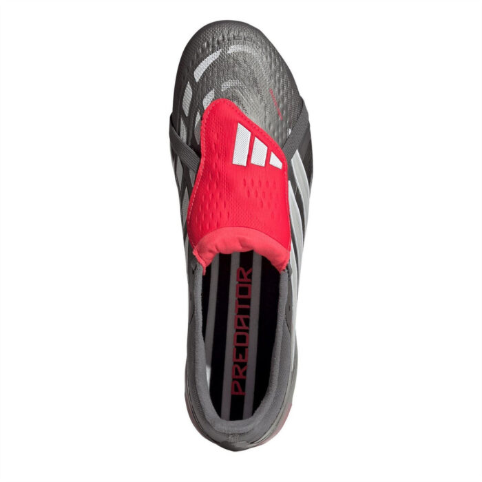 adidas Predator Firm Ground Football Boots – Grey/Red - Image 5