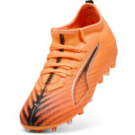 Puma Junior Multi-Ground Football Boots – HtFr-Blk-GlwRd – view 6