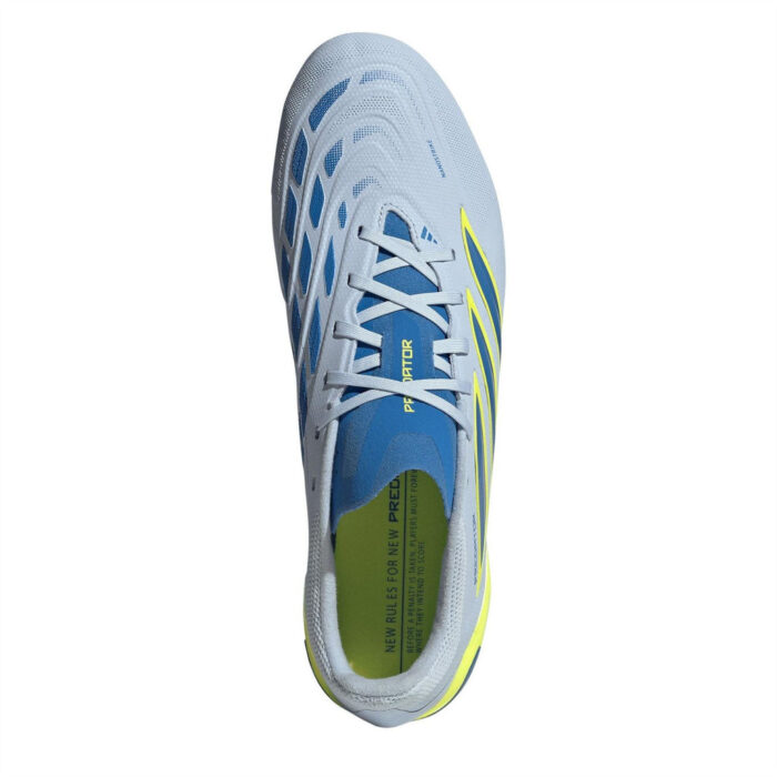 adidas Predator Firm Ground Football Boots – Blue/Yellow - Image 5